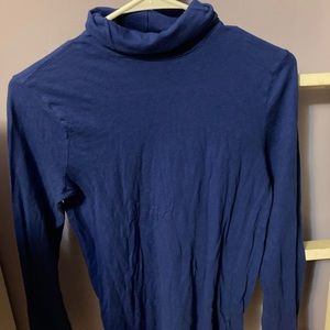 Blue turtleneck
